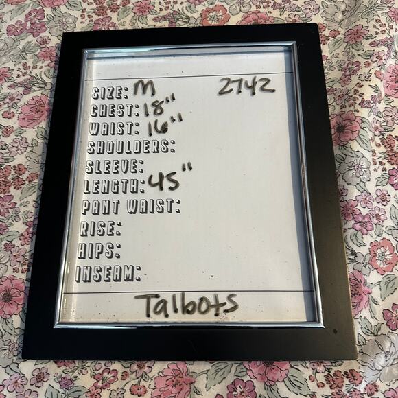 Talbot Paisley Midi Dress size Medium Blue White Pullover Stretch - Picture 5 of 5